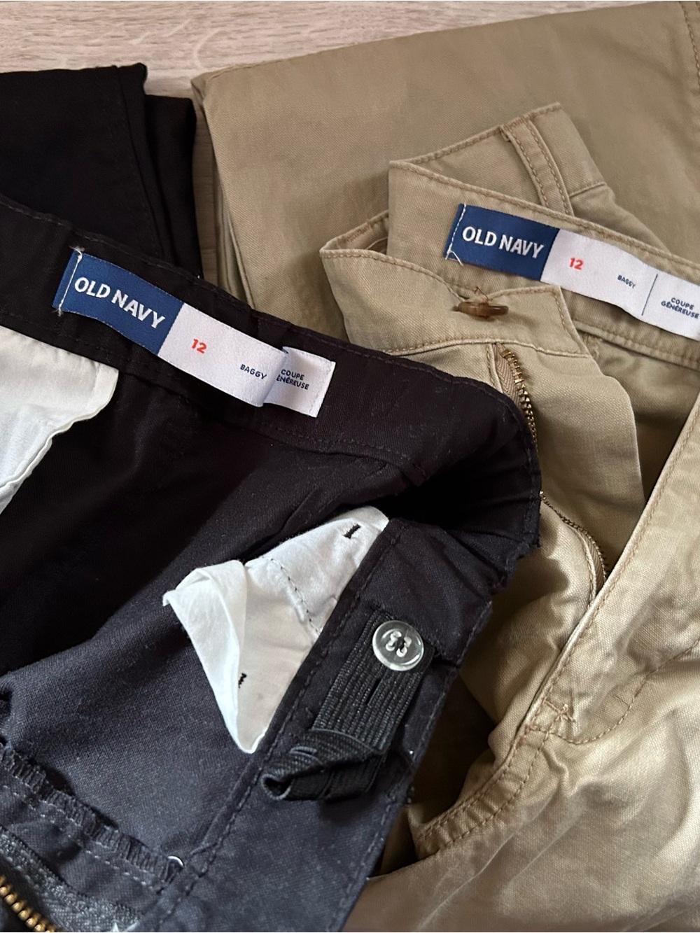 Old Navy boys Chinos - Black & Khaki